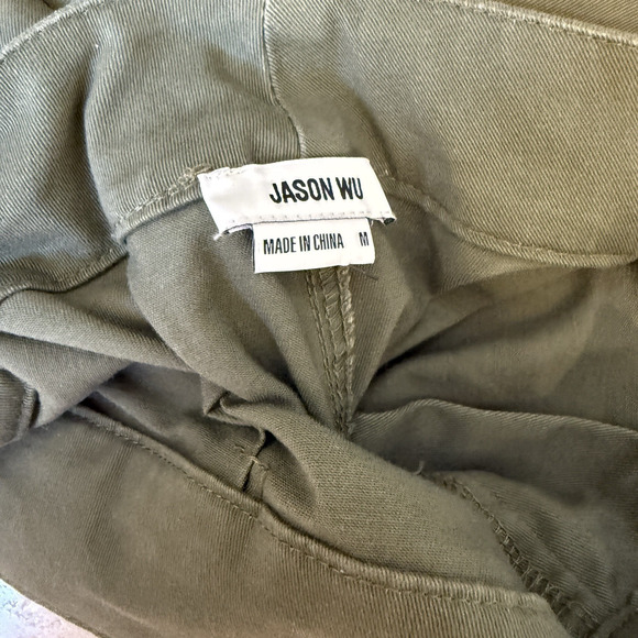 Jason Wu Utility Maxi Cargo Skirt Size M Front Slit Green Minimalist, Street - Picture 3 of 9